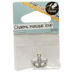 Gifi Accessoire bijou charms Masque Loup métal + pierre