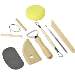 Gifi Accessoire pour poterie en bois et métal 8 pièces