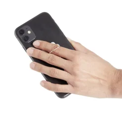 Anneau support téléphone adhésif rotatif forme fleur rose ou blanc*Gifi Discount
