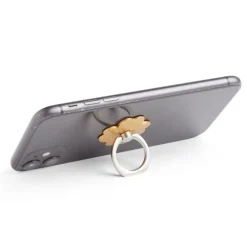 Anneau support téléphone adhésif rotatif forme fleur rose ou blanc*Gifi Discount
