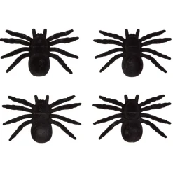 Araignée noire décoration Halloween x4*Gifi Hot