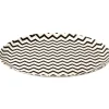 Assiette beige motif zigzag noir*Gifi Outlet