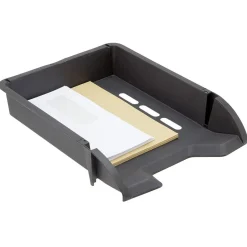 Bac à courrier empilable plastique noir*Gifi New