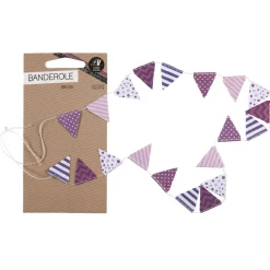 Gifi Banderole de mini fanions décor violet L50 cm