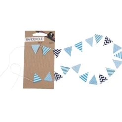 Gifi Banderole de mini fanions décor bleu L50 cm