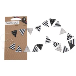 Gifi Banderole de mini fanions décor noir L50 cm