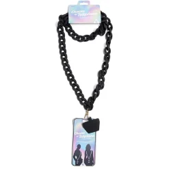 Bijou chaîne de téléphone maille en plastique noir L120cm*Gifi Outlet