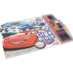 Gifi Bloc de coloriage Cars 5 en 1
