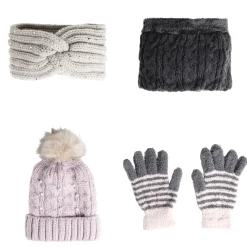 Gifi Bonnet/bandeau/écharpe/tour de cou/gant femme