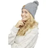 Online Gifi Bonnet à pompon amovible x3