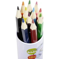 Boîte avec 12 crayons de couleur et taille crayon intégré*Gifi Discount