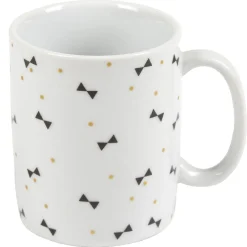 Boîte cadeau avec 4 tasses à café noir blanc doré*Gifi Online