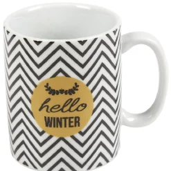 Boîte cadeau avec 4 tasses à café noir blanc doré*Gifi Online