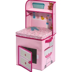 Gifi Jeux D'Imagination Et D'Imitation<Boîte de rangement 2en1 table à langer rose pour enfant