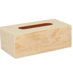 Gifi Boîte à mouchoirs en bois L25xl13xH9,5cm