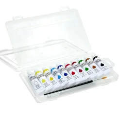 Gifi Boîte peinture acrylique 10 tubes 16ml avec 2 pinceaux