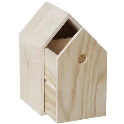 Gifi Boîte à tiroir en forme de maison bois