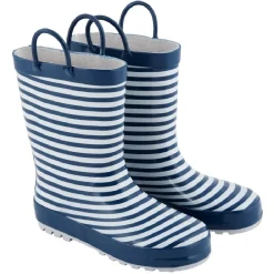 Online Gifi Botte de pluie rayé bleu marine blanc enfant T28/35