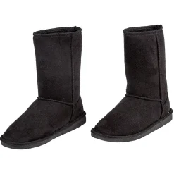 Best Gifi Botte à fourrure pour femme noir taille 38/39