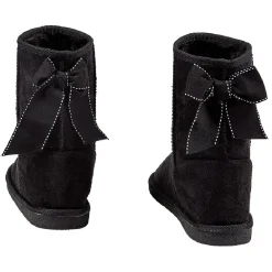 Best Gifi Botte pour enfant fourrée avec un noeud noir brodé à l'arrière T32/33