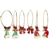 Discount Gifi Boucle d'oreille créole Noël avec pendentif fantaisie x3