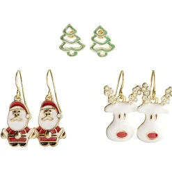 Sale Gifi Boucle d'oreille x3 sapin - renne - Père Noël