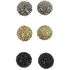 Discount Gifi Boucles d'oreilles boule - Lot de 3 paires