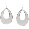 Clearance Gifi Boucles d'oreilles goutte gris pailleté