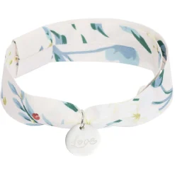 Best Gifi Bracelet ajustable en tissu motif floral avec pendentif Love L19cm