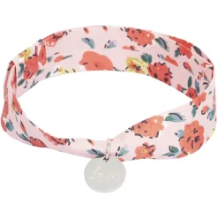 Best Gifi Bracelet ajustable en tissu motif floral avec pendentif Love L19cm