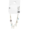 Discount Gifi Bracelet chaîne 2 rangs doré avec pampilles pompons perles assortis