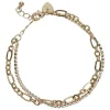 Online Gifi Bracelet chaîne 2 rangs doré + strass