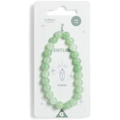 Gifi Bracelet crystal fin 24 perles aventurine vert - Stress
