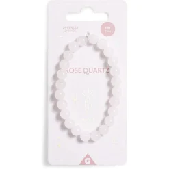 Sale Gifi Bracelet crystal fin 24 perles quartz rose - Amour