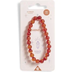 Sale Gifi Bracelet crystal large 26 perles cornaline auburn - Vitalité
