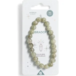 New Gifi Bracelet crystal large 26 perles labradorite vert - Équilibre