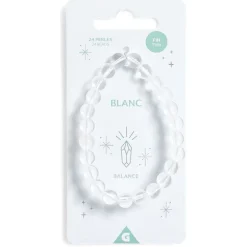 Best Gifi Bracelet crystal large 26 perles blanc transparent - Balance
