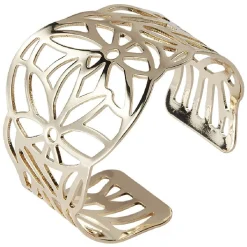 Best Gifi Bracelet décor filigrane acier doré