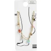 Online Gifi Bracelet de cheville 2 rangs pastilles dorées et fleurs multicolores