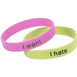 Hot Gifi Bracelet silicone design humeur x2