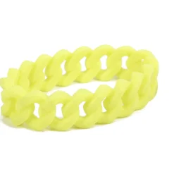 Sale Gifi Bracelet silicone effet chaîne jaune