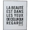 Gifi Cadre citation beauté coeur blanc et noir