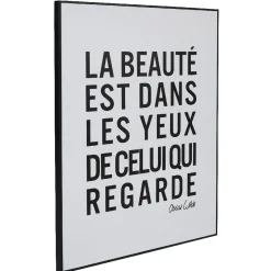 Gifi Cadre citation beauté coeur blanc et noir