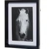 Gifi Cadre déco tête de cheval noir et blanc