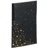 Cahier A4 96 pages noir motif étoiles dorées*Gifi New