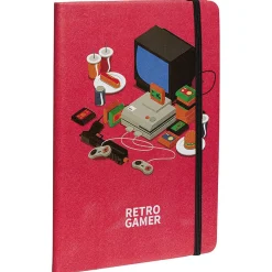 Cahier élastique latéral motif retro gamer A5 rouge 160 pages*Gifi Discount