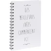 Cahier à spirale inscription Meilleures idées A5 blanc 160 pages*Gifi Discount