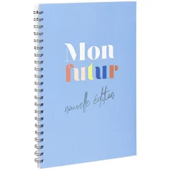 Cahier à spirale inscription Mon Futur format A4 bleu 184 pages*Gifi Online