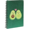 Cahier à spirale paillettes motif avocat format A5 vert 160 pages*Gifi New