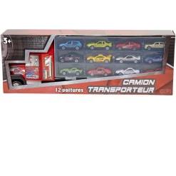Gifi Jeux D'Imagination Et D'Imitation<Camion remorque et 12 voitures
